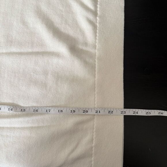 J Crew Sweater Womens Sz XL Ivory Knit Cotton Cashmere Pullover Preppy Comfort - Picture 12 of 12